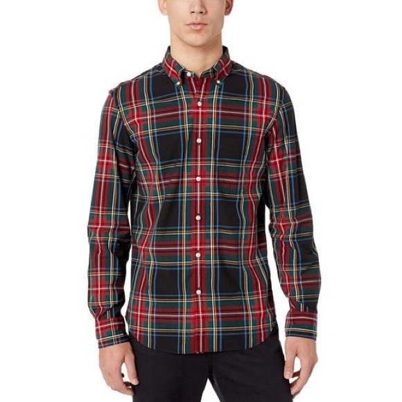 Slim Stretch Wash Poplin Shirt In Stewart Tartan - Picture 2 of 6